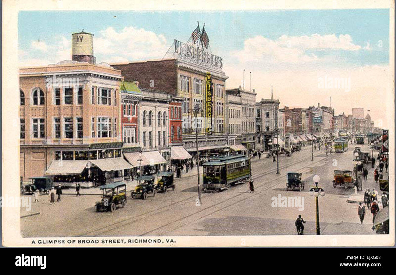 Glimpse of Broad Street, Richmond, Va Stock Photo Alamy