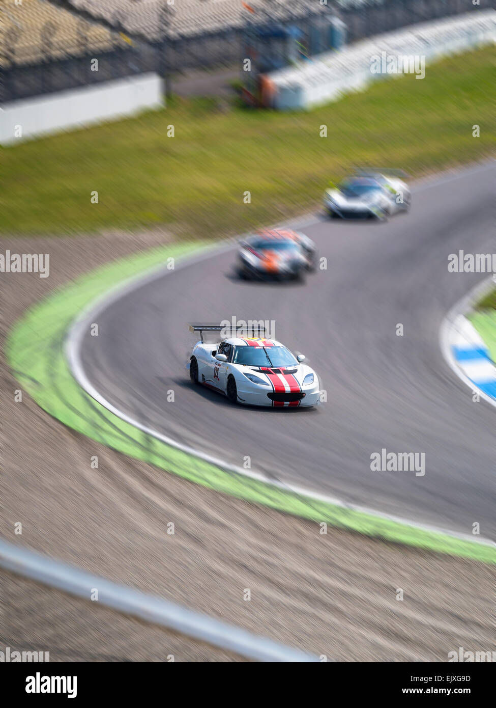 Germany, Hockenheimring, racing cars on track Stock Photo