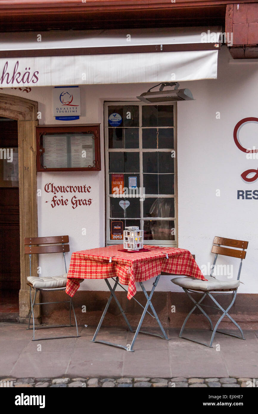 France, Strasbourg, La Petite France, restaurant Stock Photo Alamy