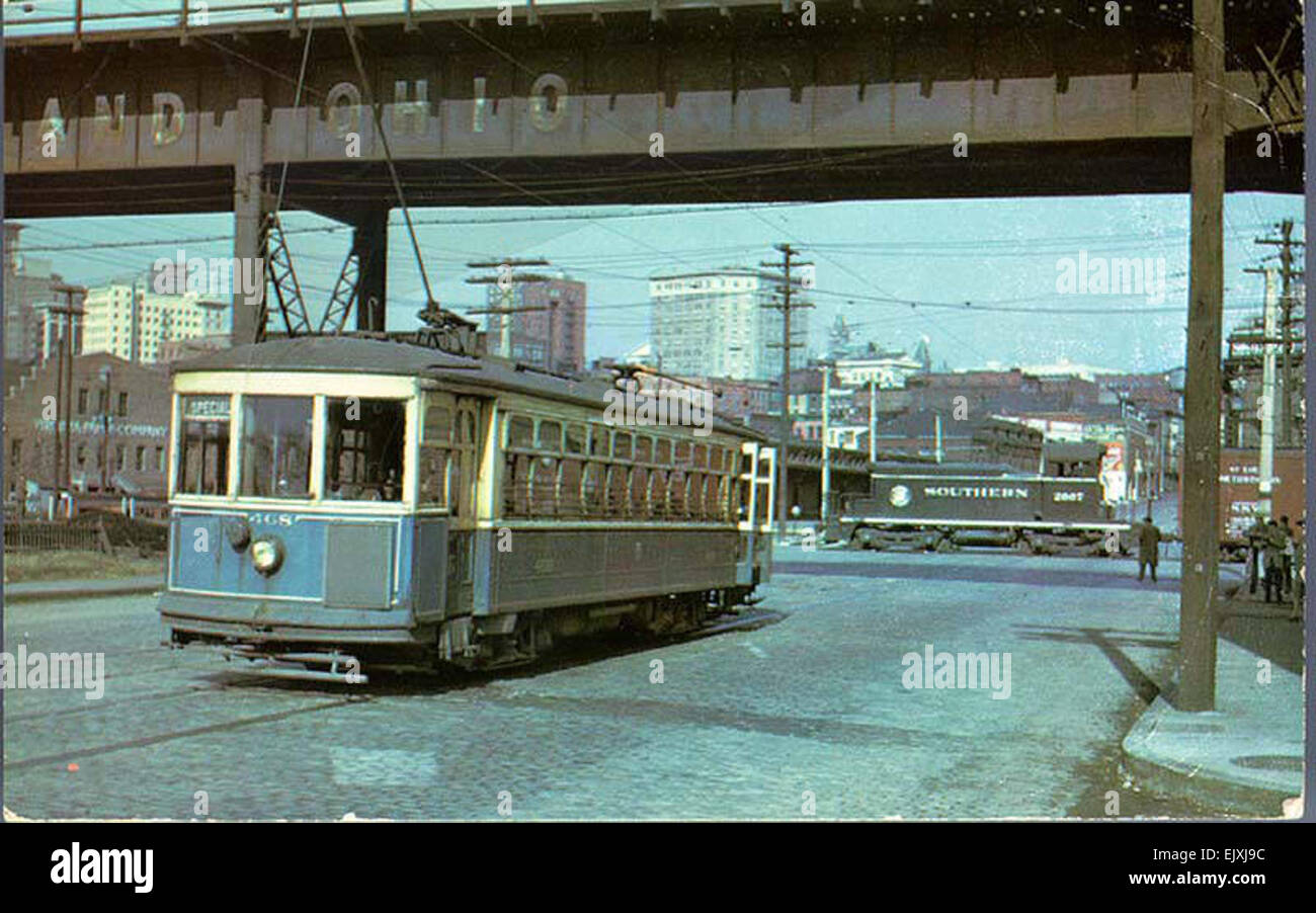Photo postcard early electric trolley car SW Ontario(?) c. 1910s Photo postcard early electric trolley car SW Ontario(?) c. 1910s