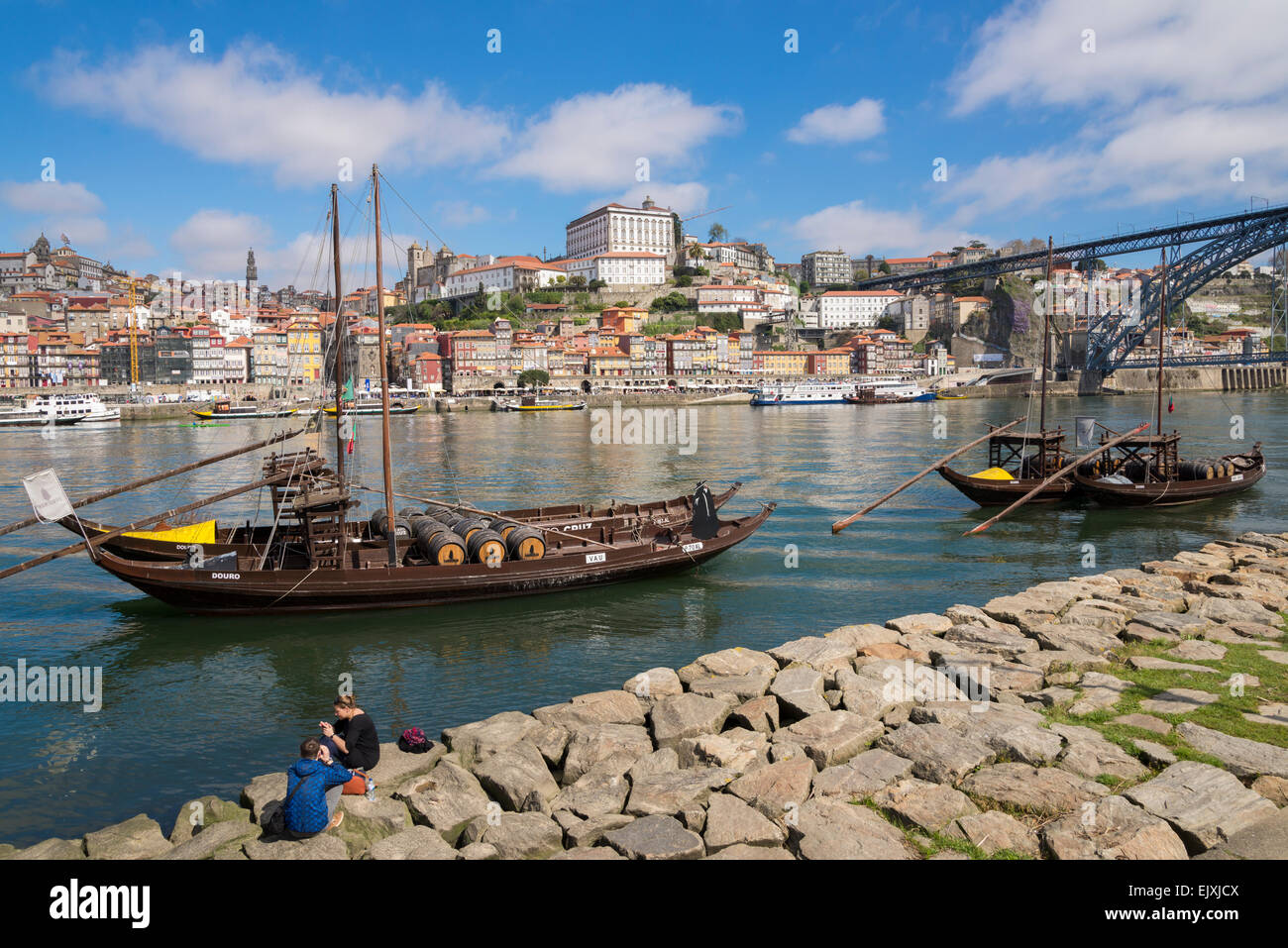 Boats on the Douro River, Porto, Portugal Stock Photo Alamy