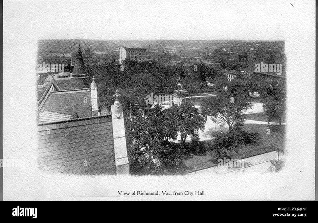 View of Richmond, Va From City Hall Stock Photo