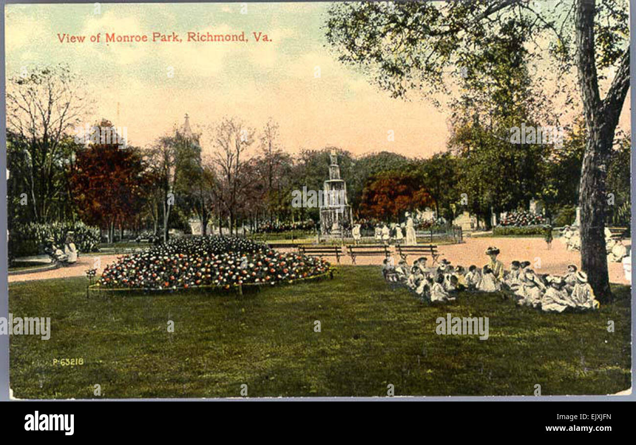 View of Monroe Park, Richmond, Va Stock Photo