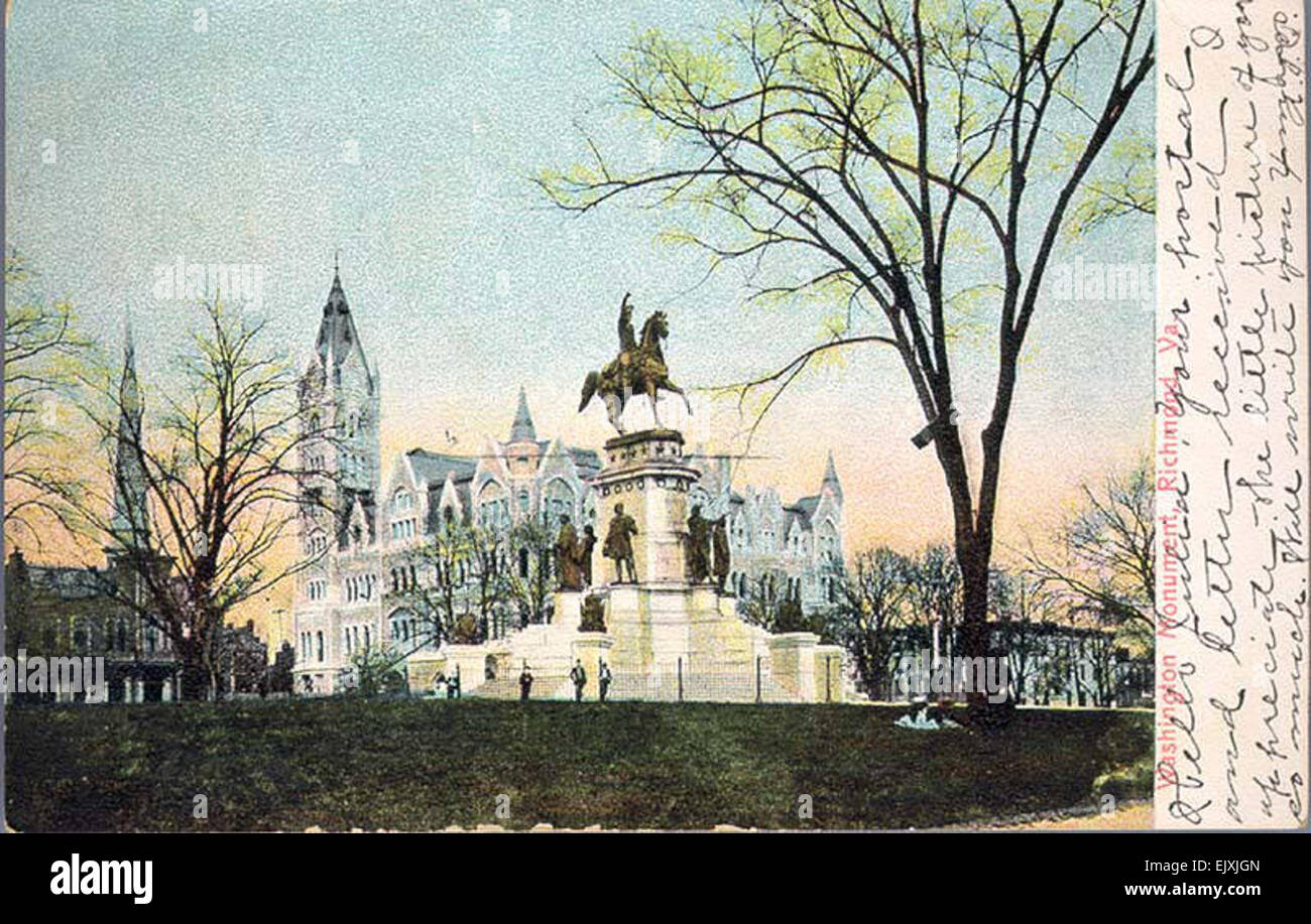 Washington Monument, Richmond, Va Stock Photo Alamy