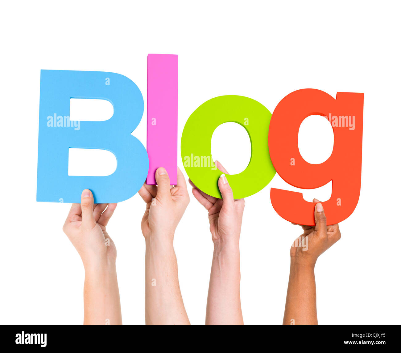 Hands people team word letters hi-res stock photography and images - Alamy