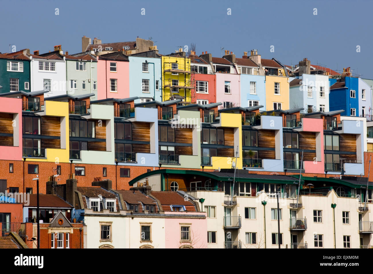 Bristol's Coloured Houses Stock Photo Alamy
