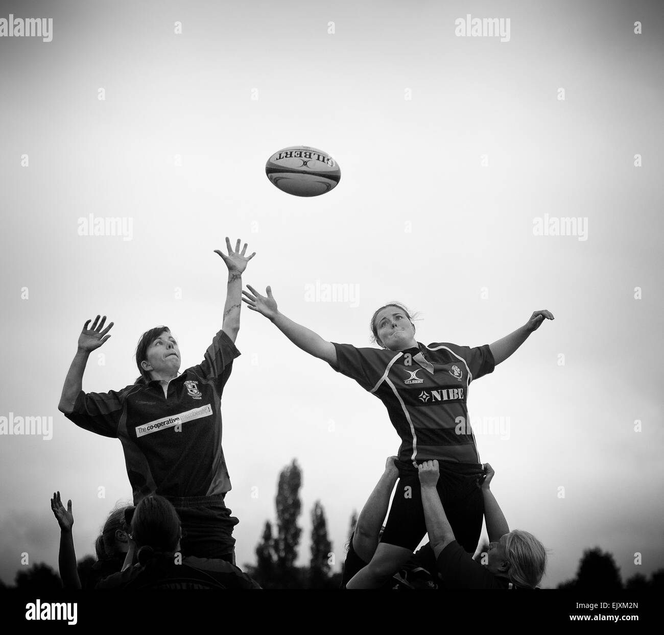 Ladies rugby Stock Photo