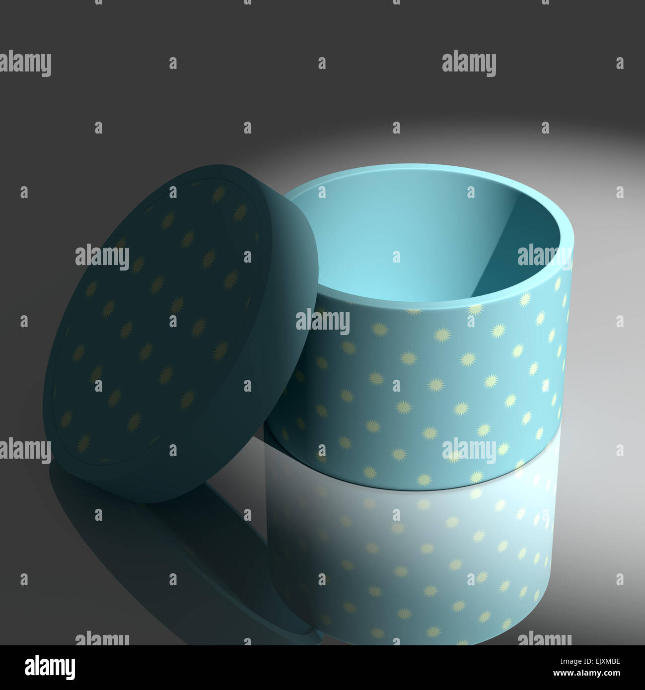 3d rendering of a gift stamped box Stock Photo - Alamy
