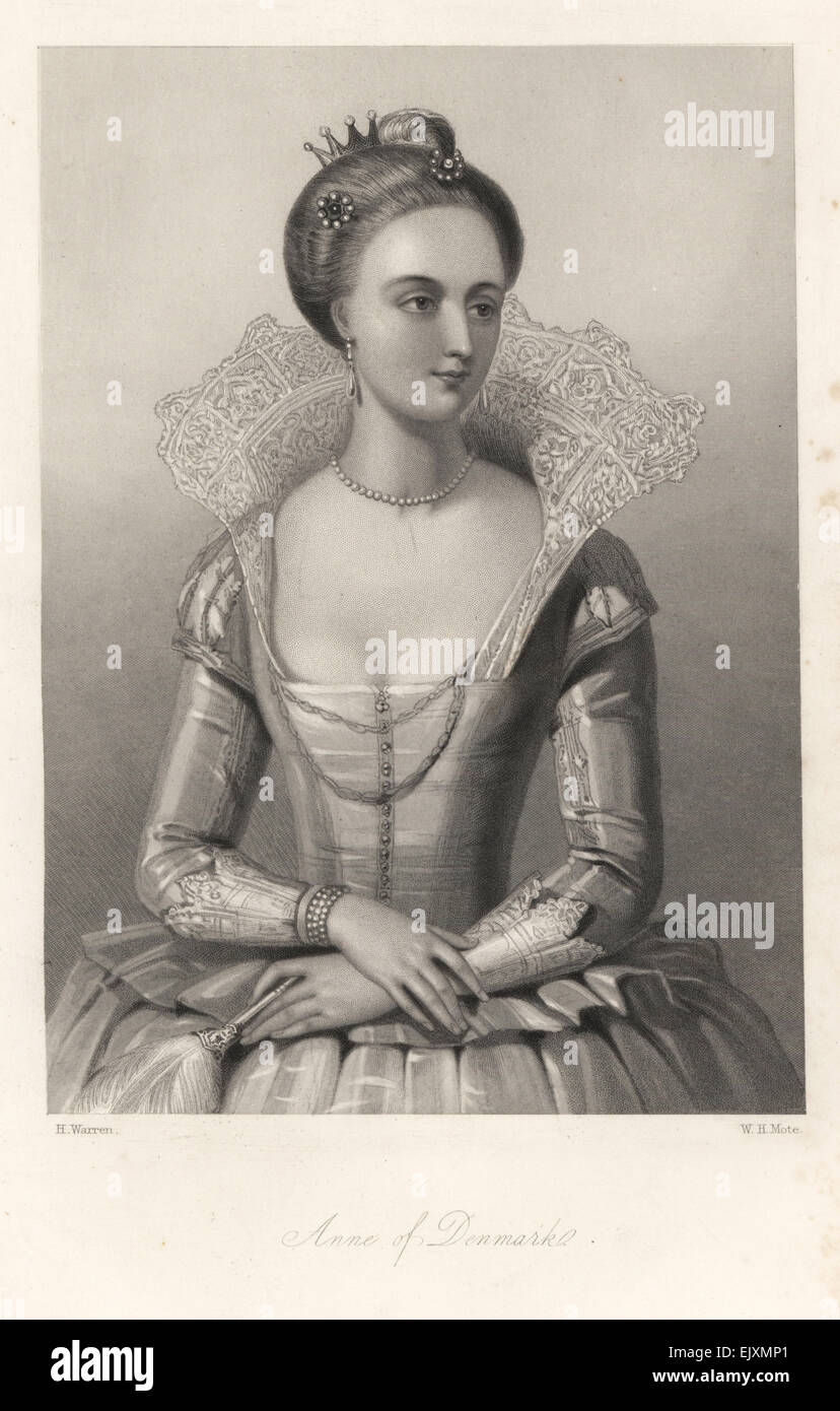 Anne of Denmark, queen consort and wife of King James I of England. Stock Photo