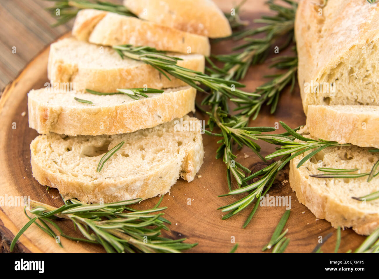 a fresh baked loaf of rosemary bread Stock Photo Alamy