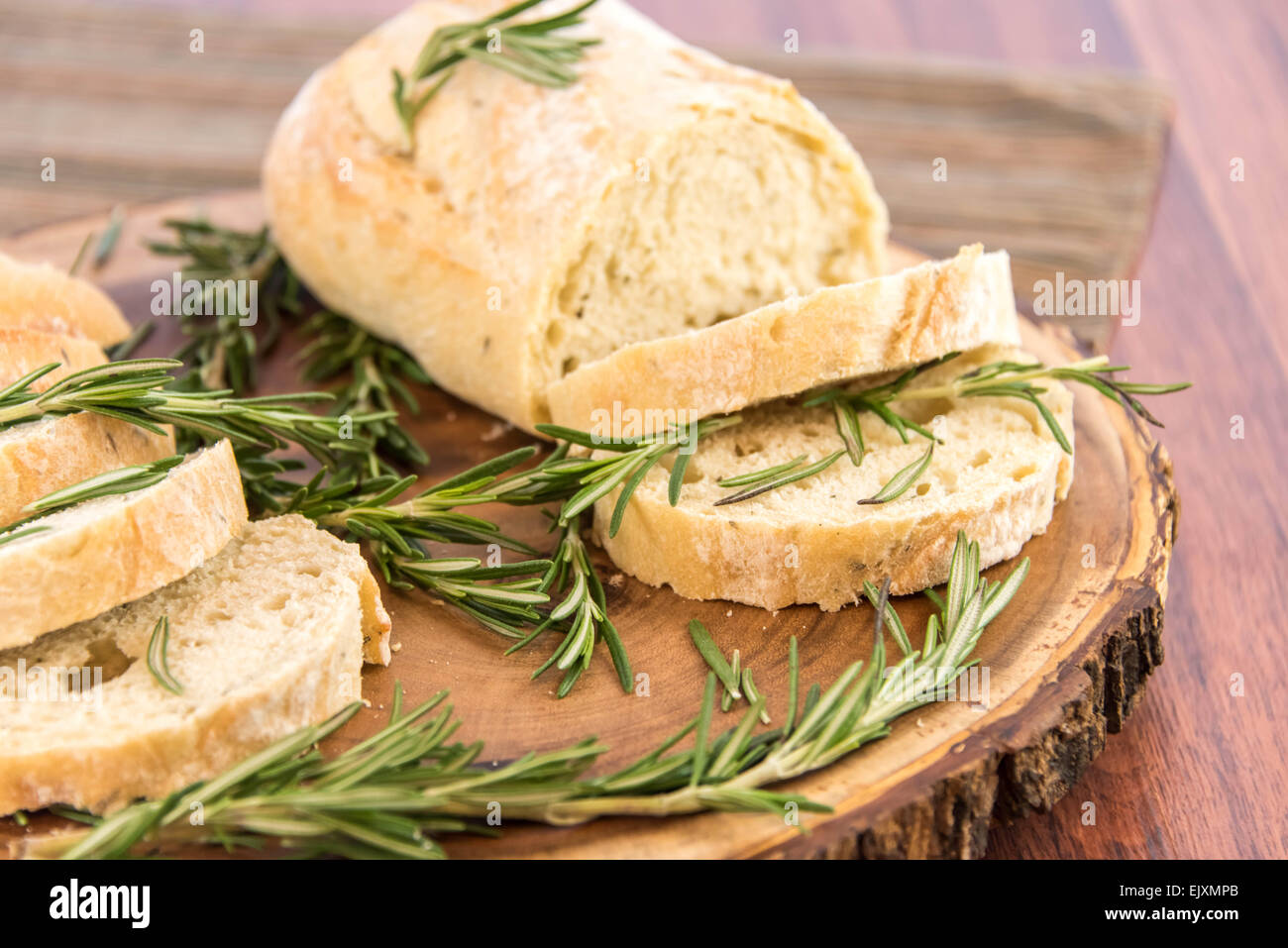 a fresh baked loaf of rosemary bread Stock Photo Alamy