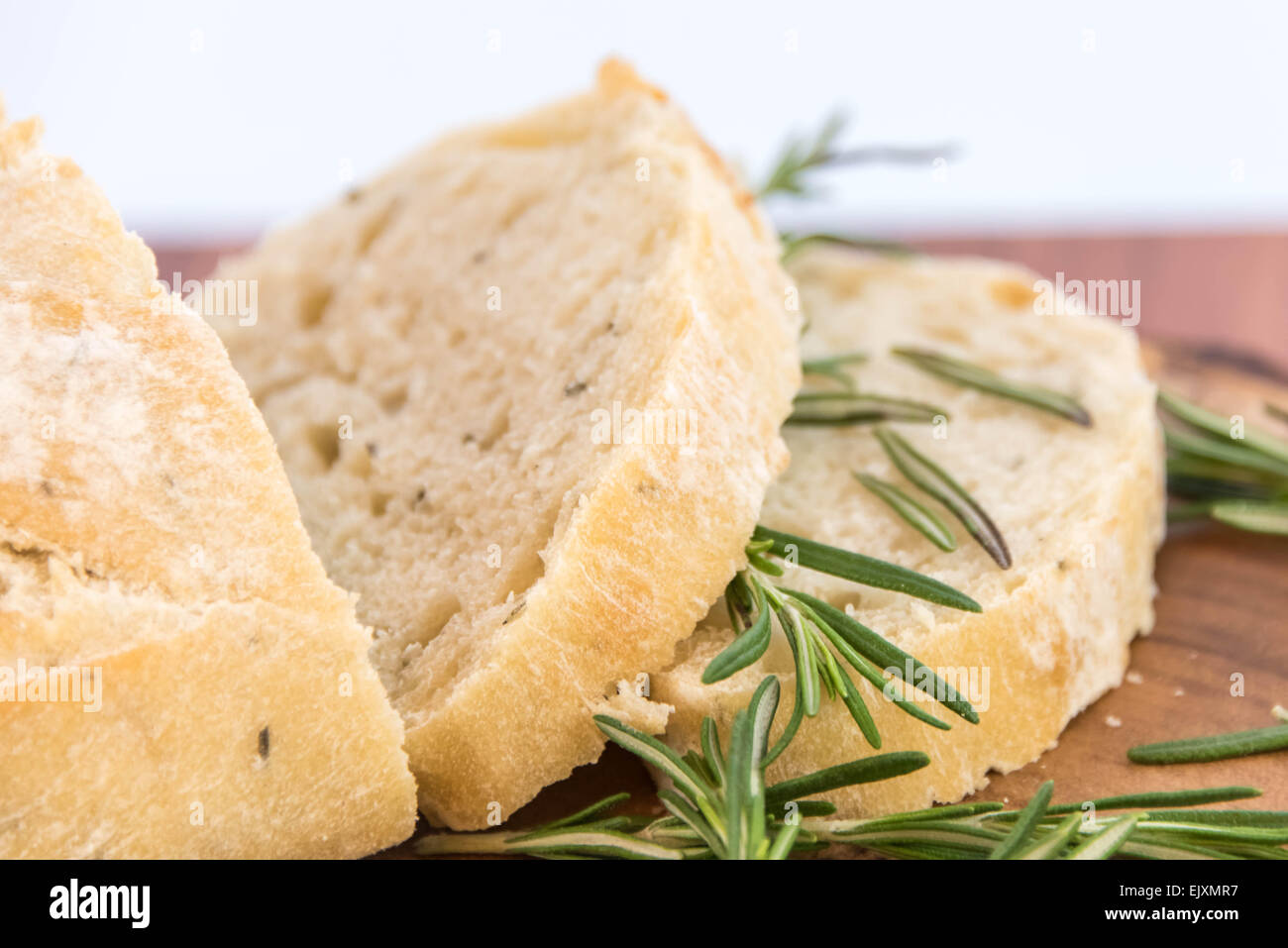 a fresh baked loaf of rosemary bread Stock Photo Alamy