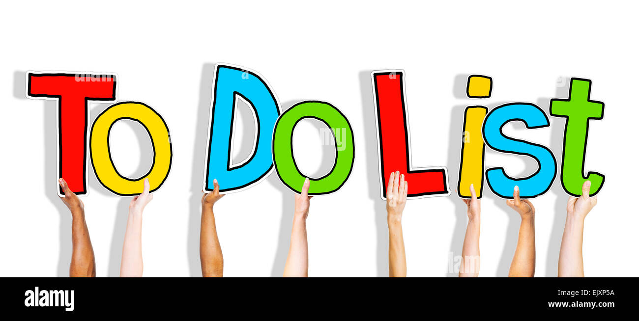 Diverse Hands Holding the Words To Do List Stock Photo Alamy