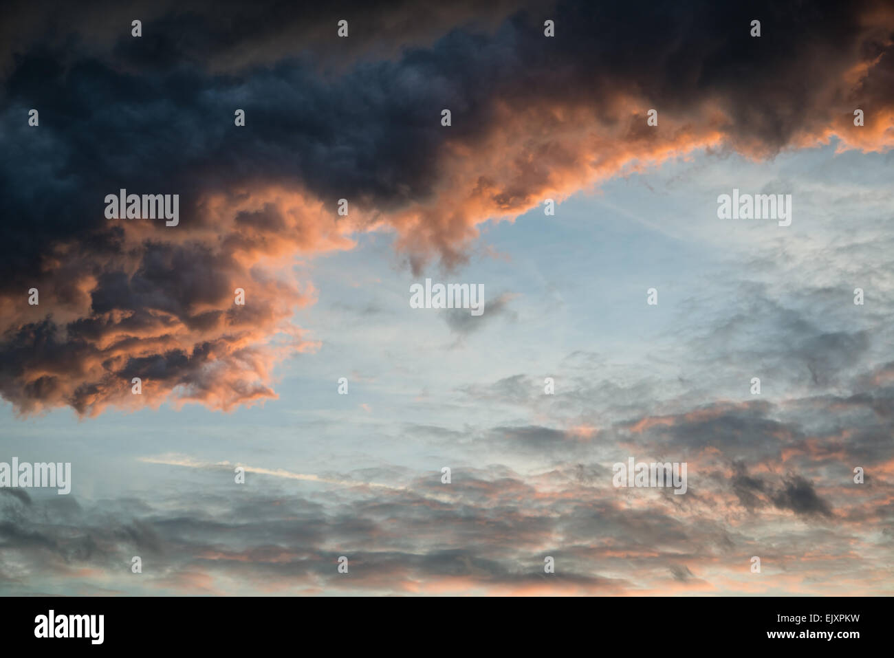 Stunning vibrant stormy cloud formation Stock Photo - Alamy