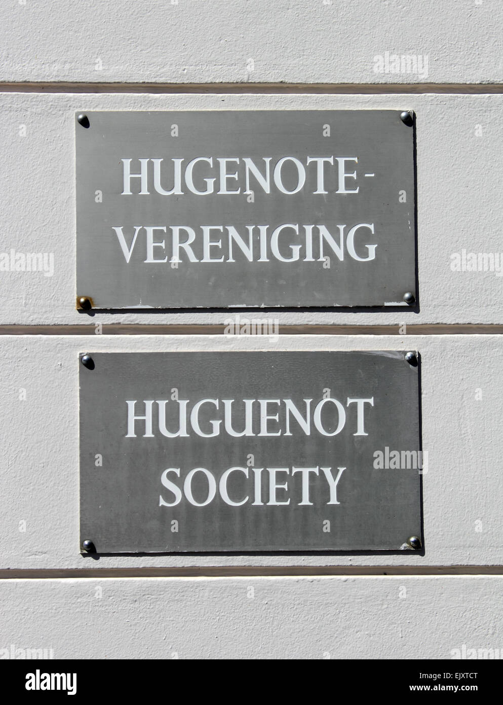Huguenot Society sign, Huguenot Memorial Museum, Franschhoek, Western