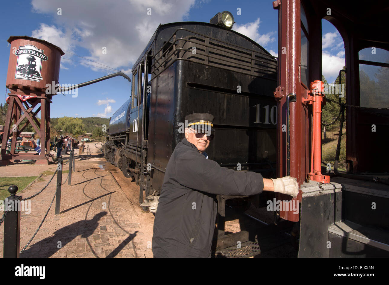 1880 Train station, Hill City, Black Hills, South Dakota, USA Stock ...