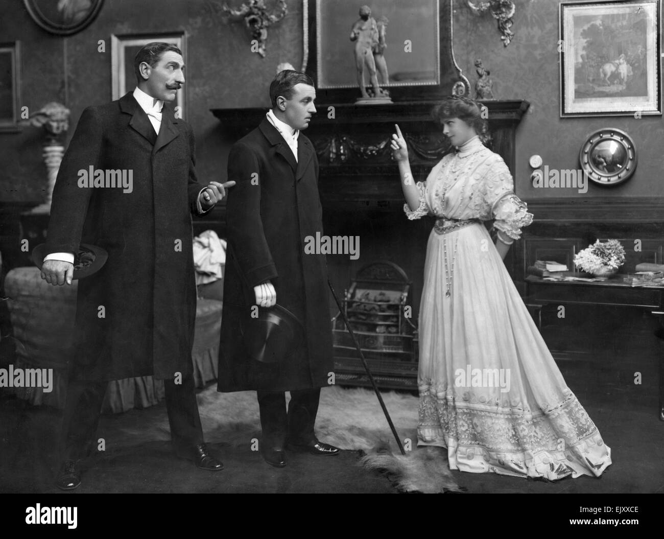 Scene from the play My Wife. Circa 1910. Stock Photo