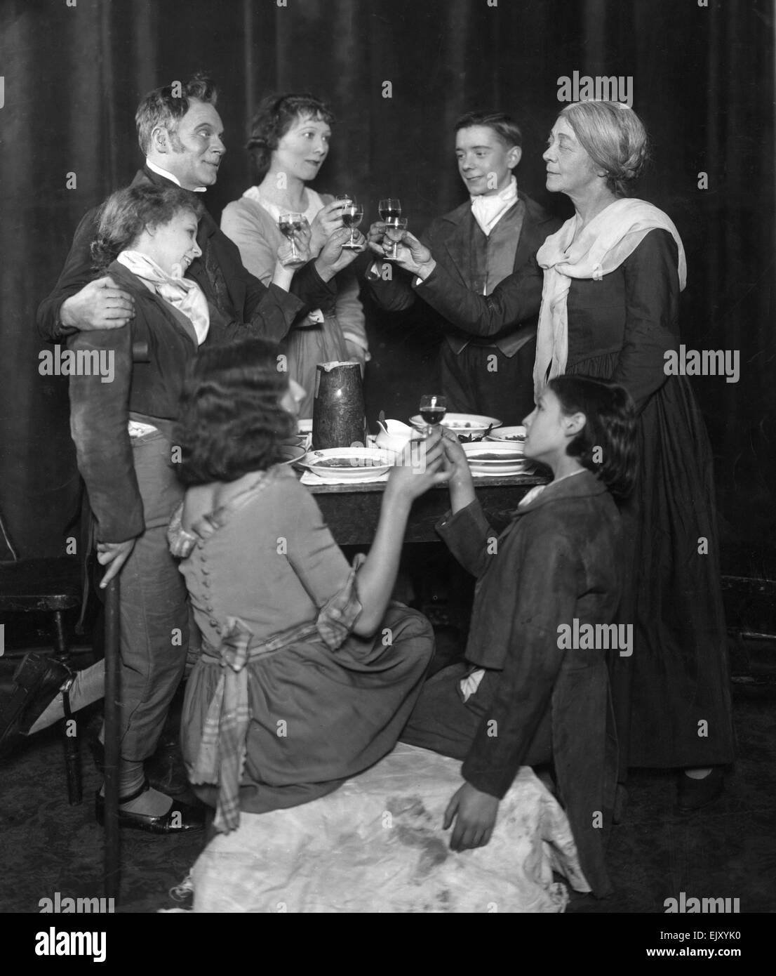 Scene from the play A Christmas Carol.  30 December 1930. Stock Photo