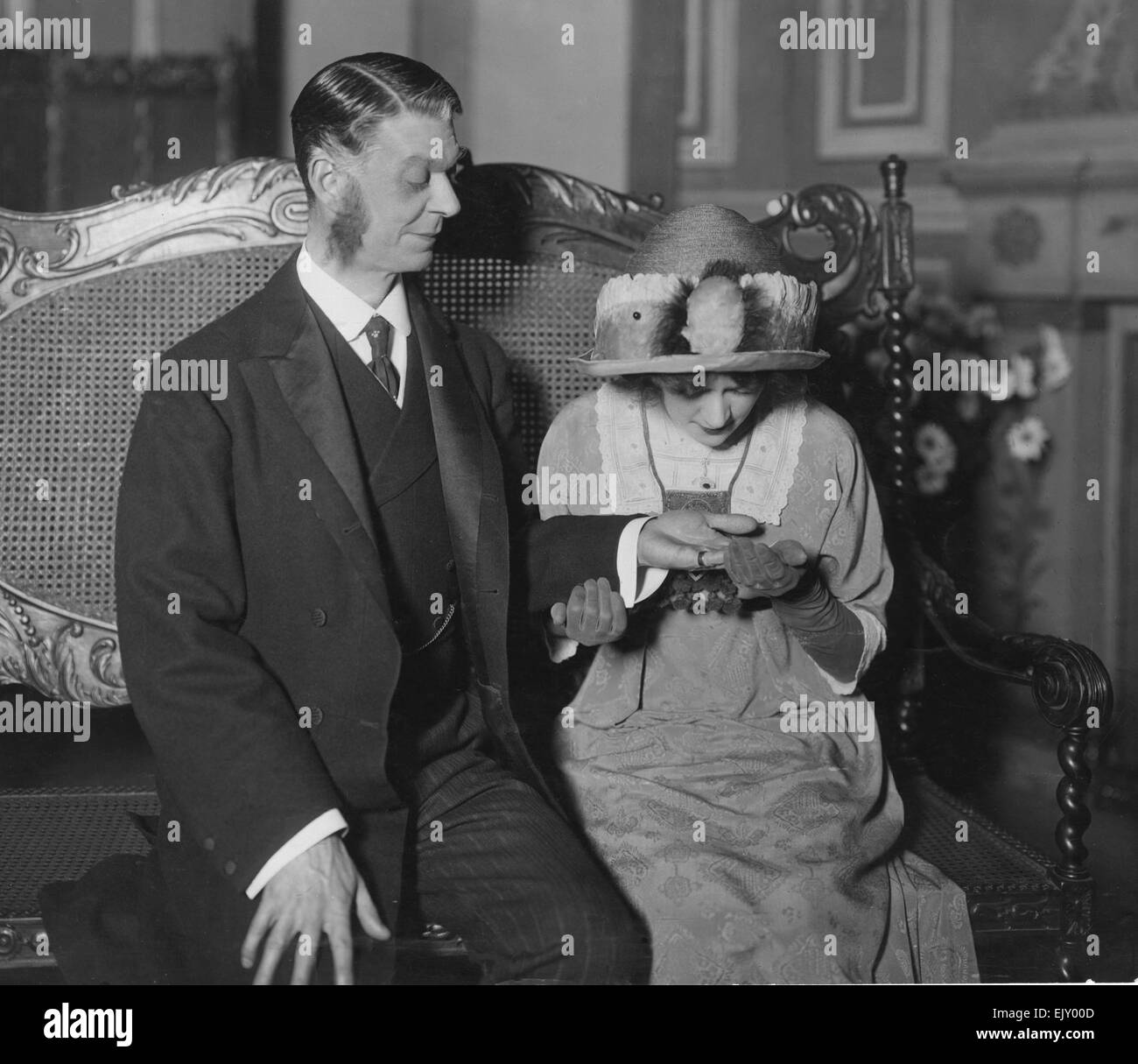 Scene from the theatre play Better Not Enquire. 20th April 1911. Stock Photo