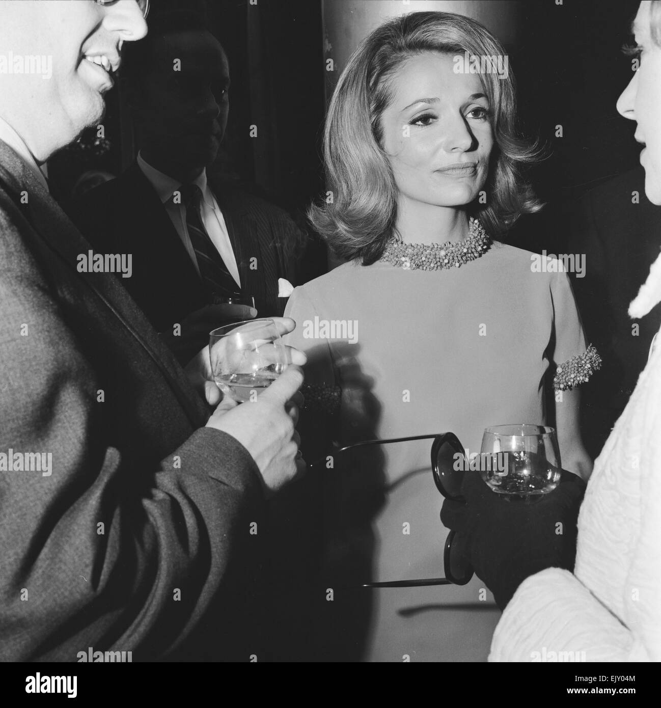 Lee Bouvier, actress & sister of Jacqueline Kennedy Onassis, pictured at  The Savoy Hotel in London 19th September 1967. Lee Bouvier 34 is in London  for her TV acting debut in David