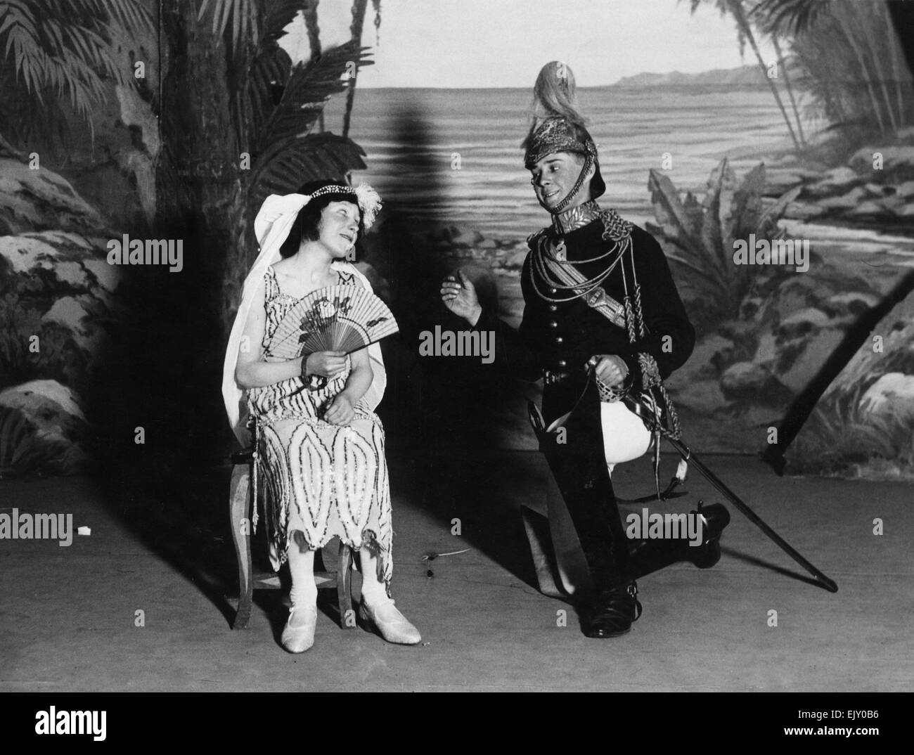 Scene from the play Utopia Ltd. 3rd April 1929. Stock Photo