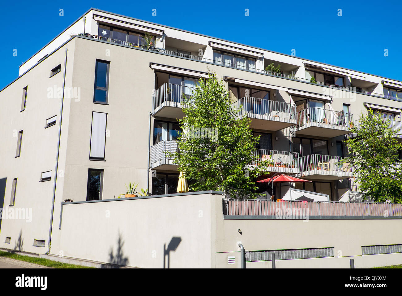 A modern condominium seen in Berlin, Germany Stock Photo Alamy