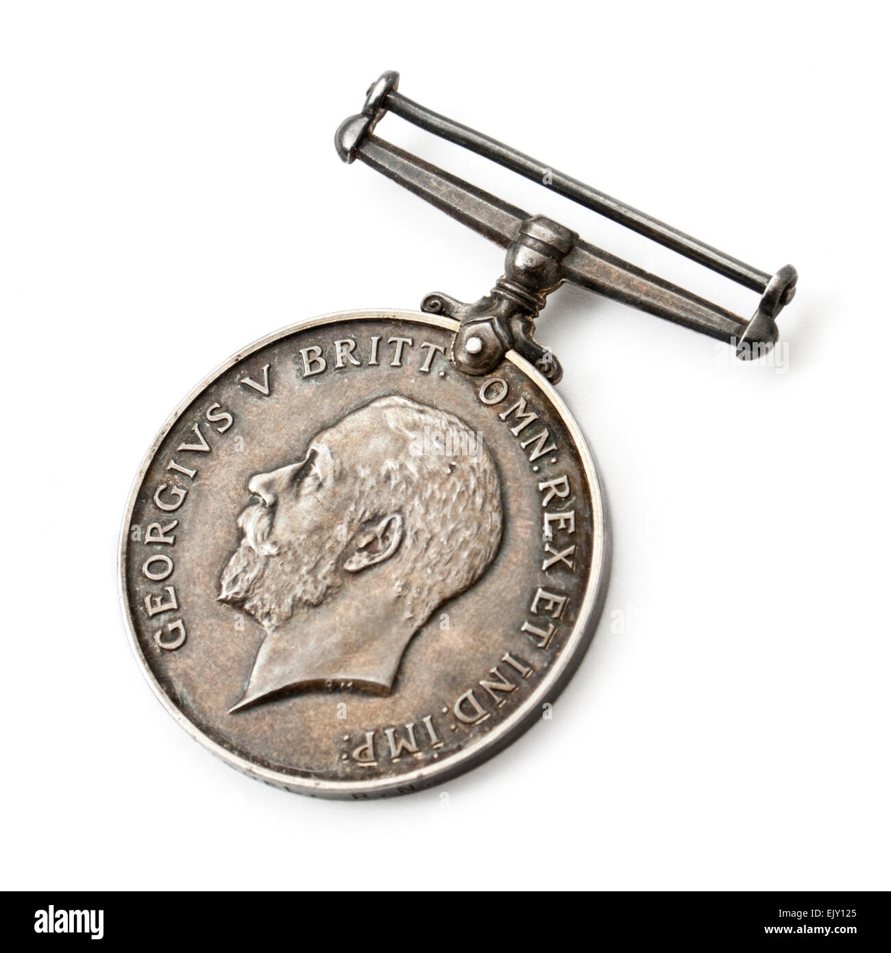 WW1 (1914-1918) British War Medal, awarded to Norman Burgoyne Youel of the Royal Navy. Stock Photo