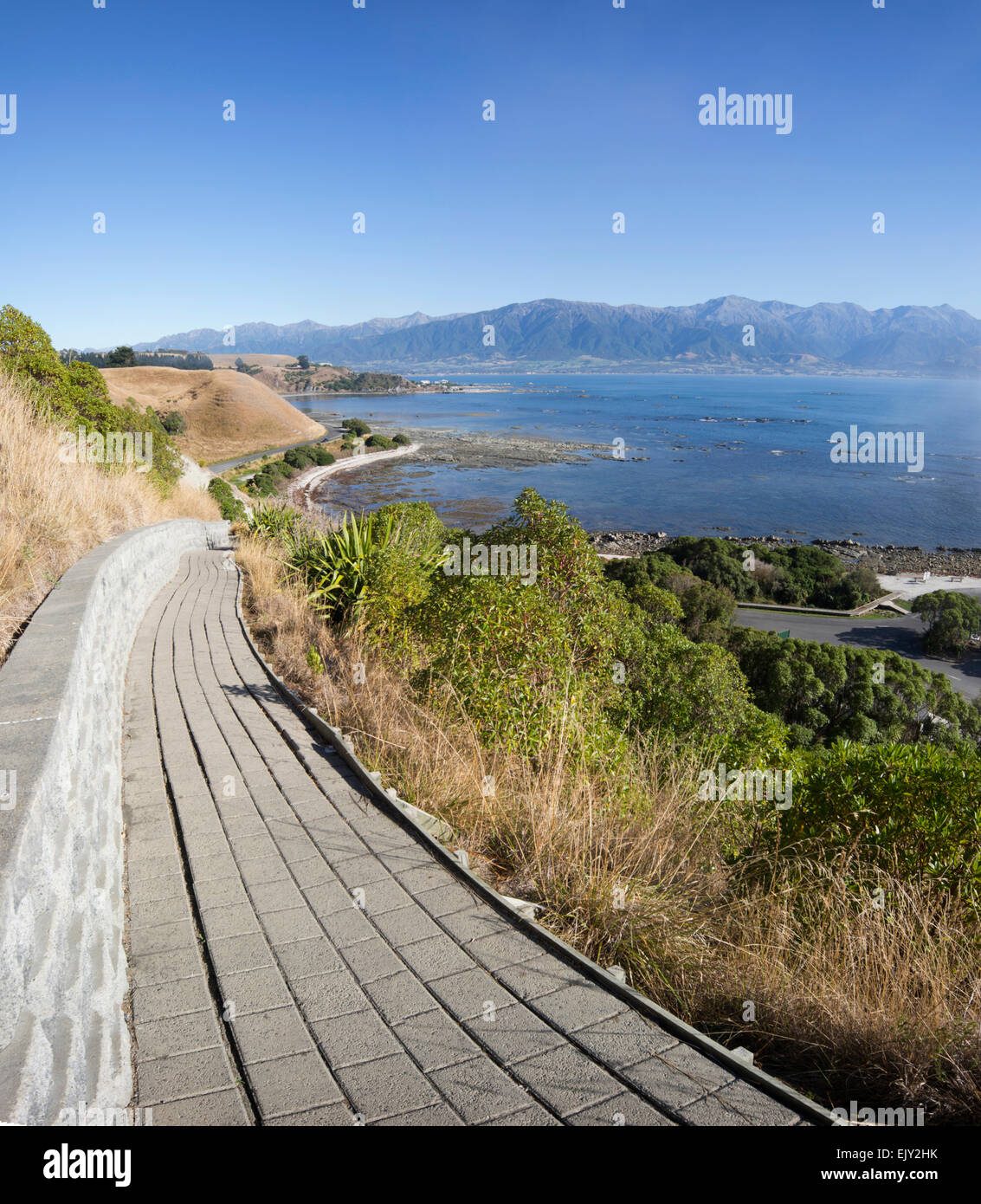 Kaikoura Bay summer morning from the Peninsula, south island, New