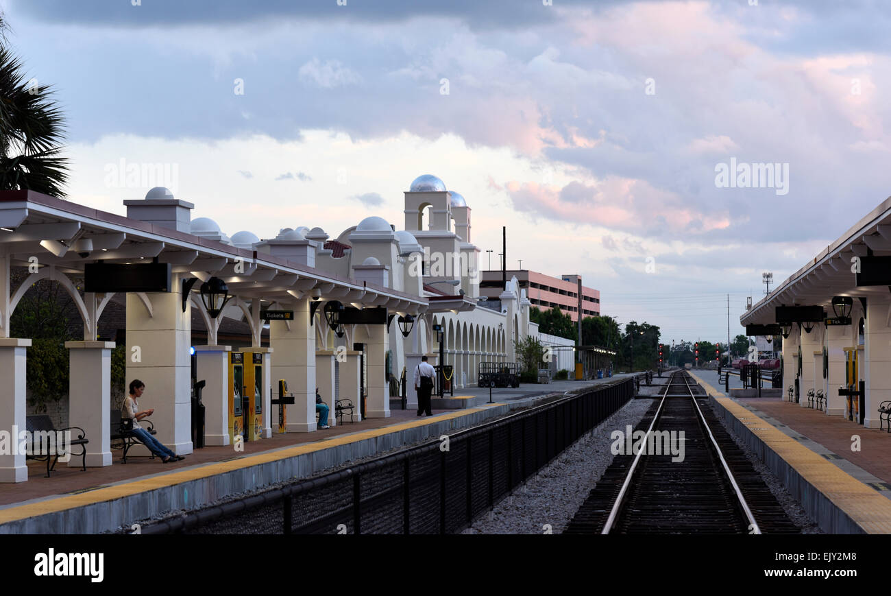 The Orlando train station used by SunRail and Amtrak near downtown