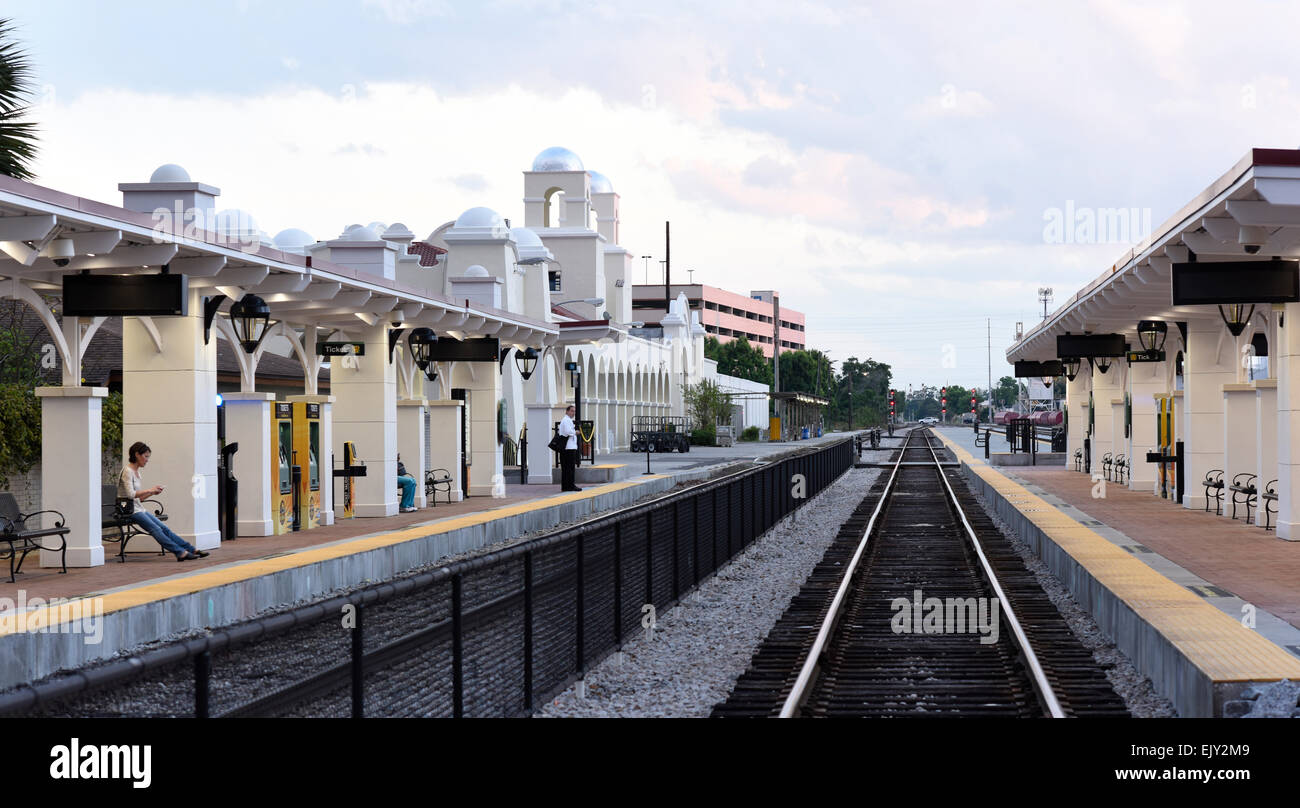 The Orlando train station used by SunRail and Amtrak near downtown
