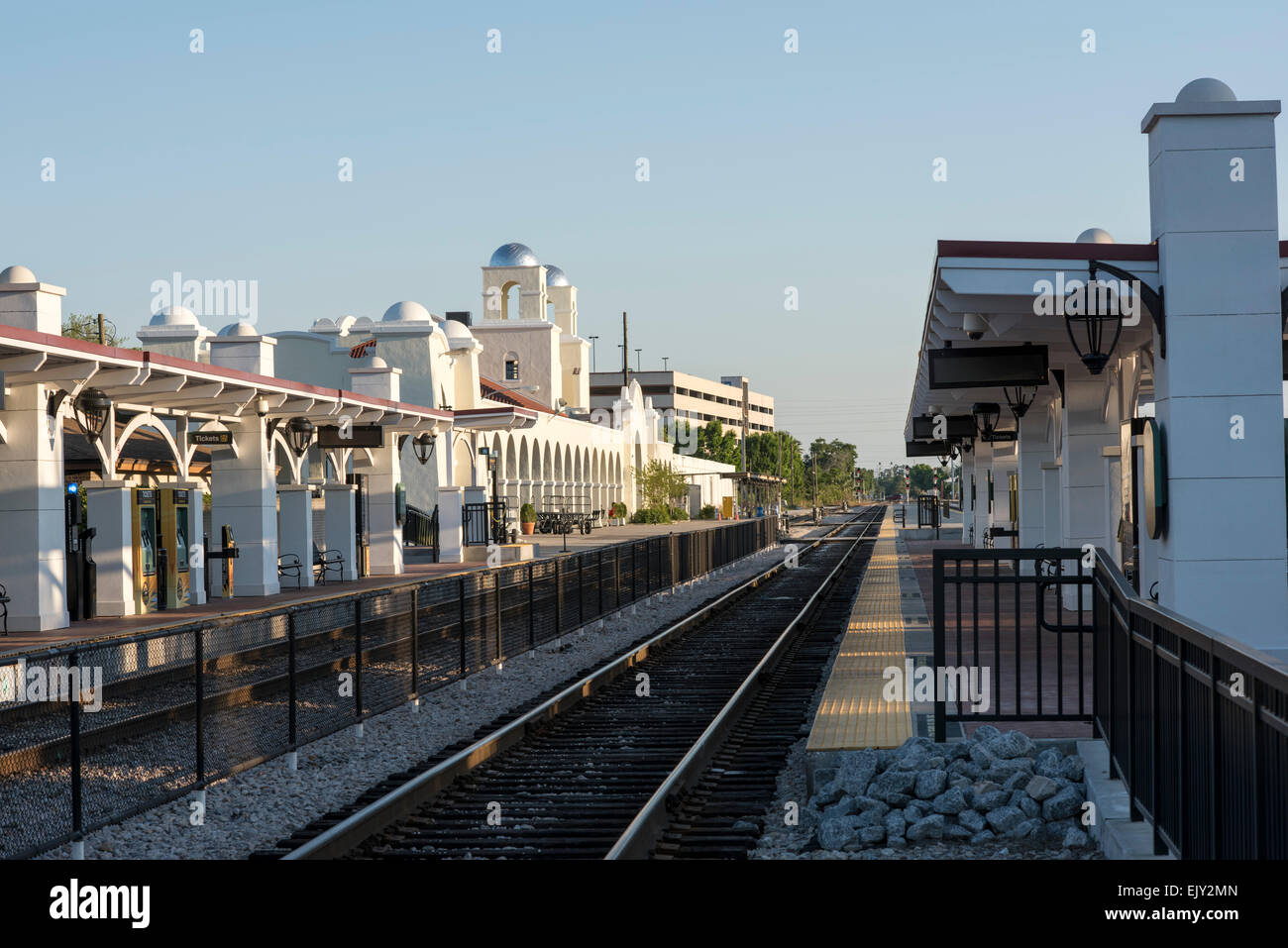 The Orlando train station used by SunRail and Amtrak near downtown