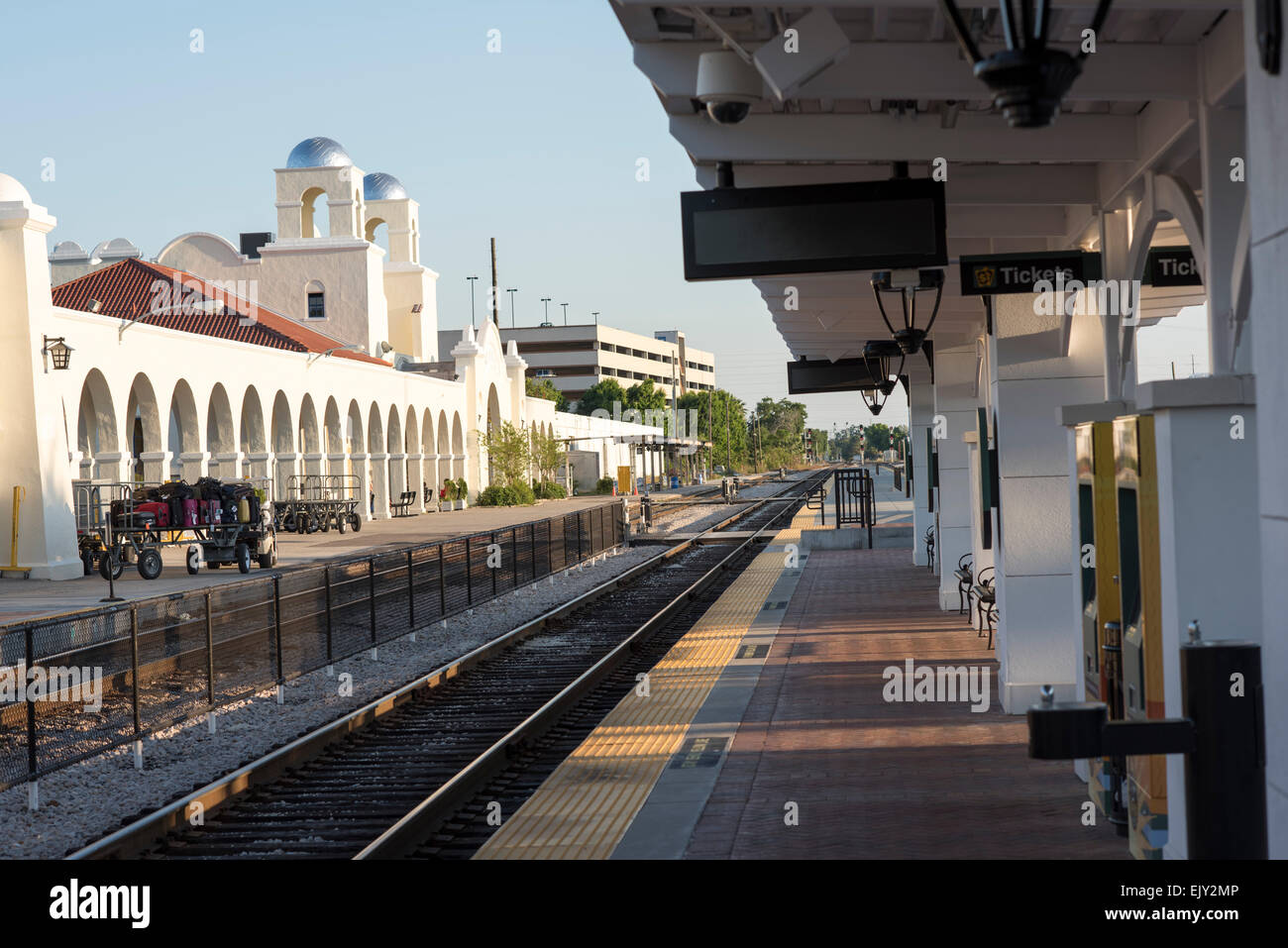 The Orlando train station used by SunRail and Amtrak near downtown