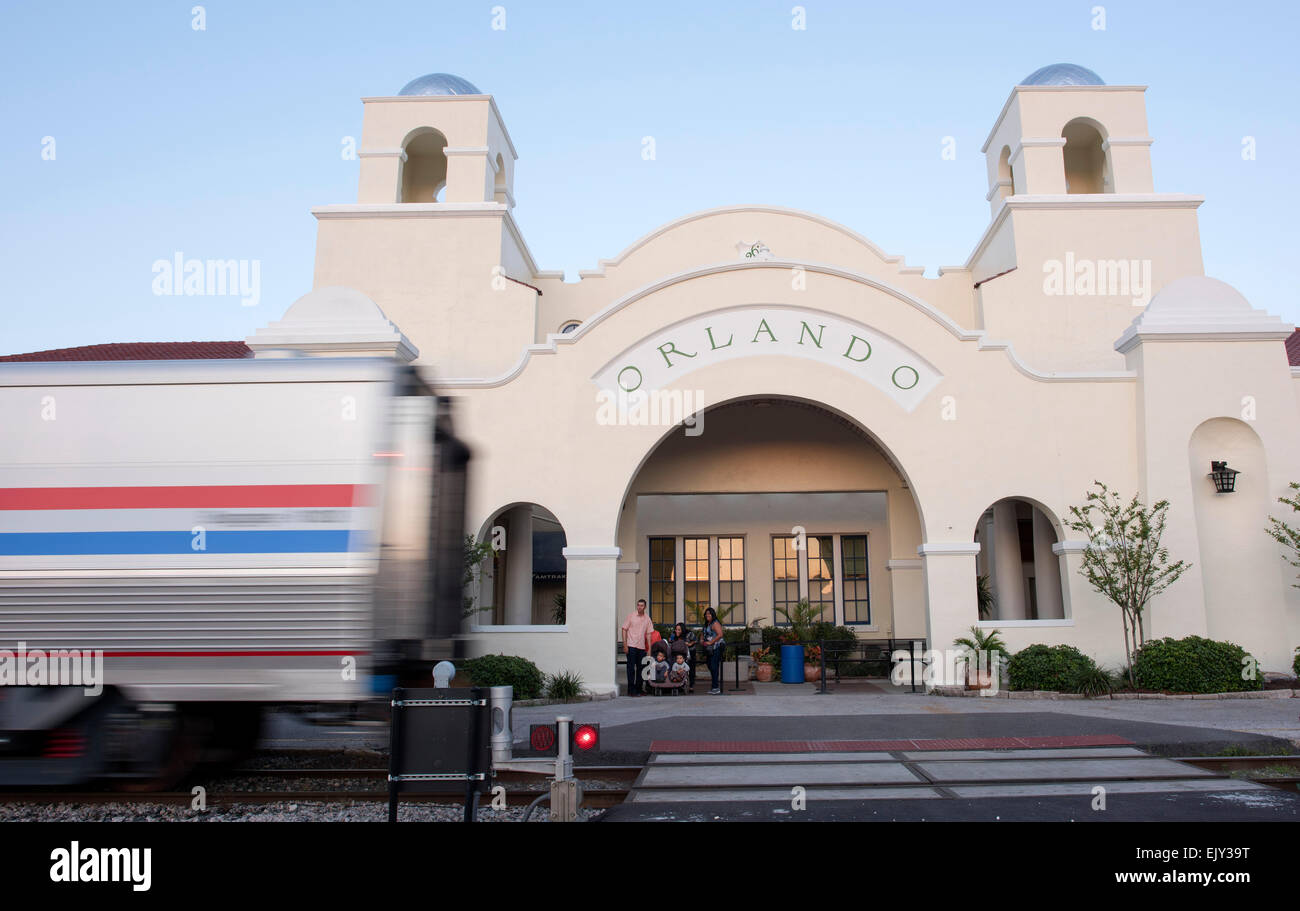 The Orlando train station used by Amtrak and SunRail near downtown