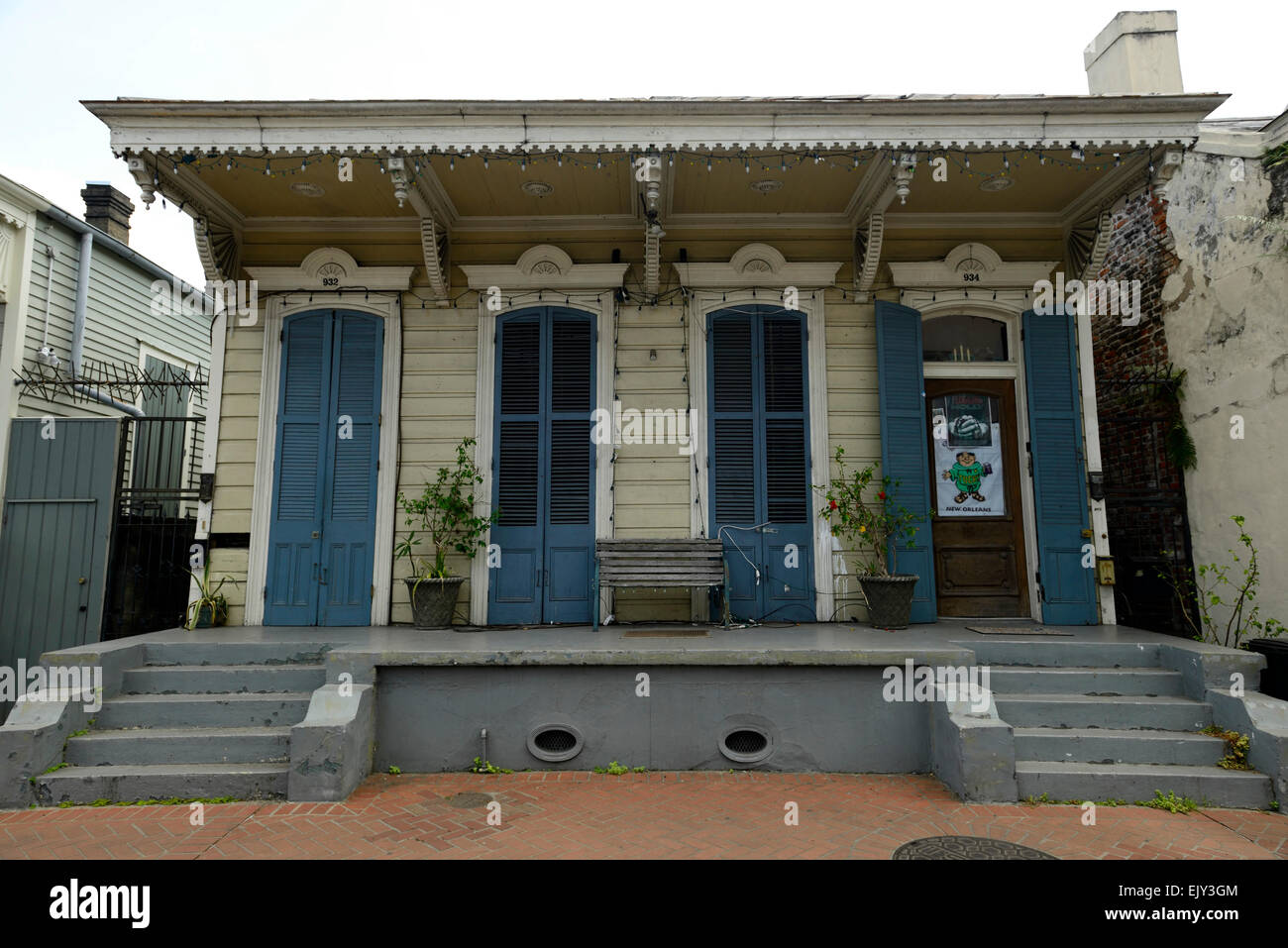 old historic building home house homes houses french quarter new orleans louisiana RM USA Stock Photo