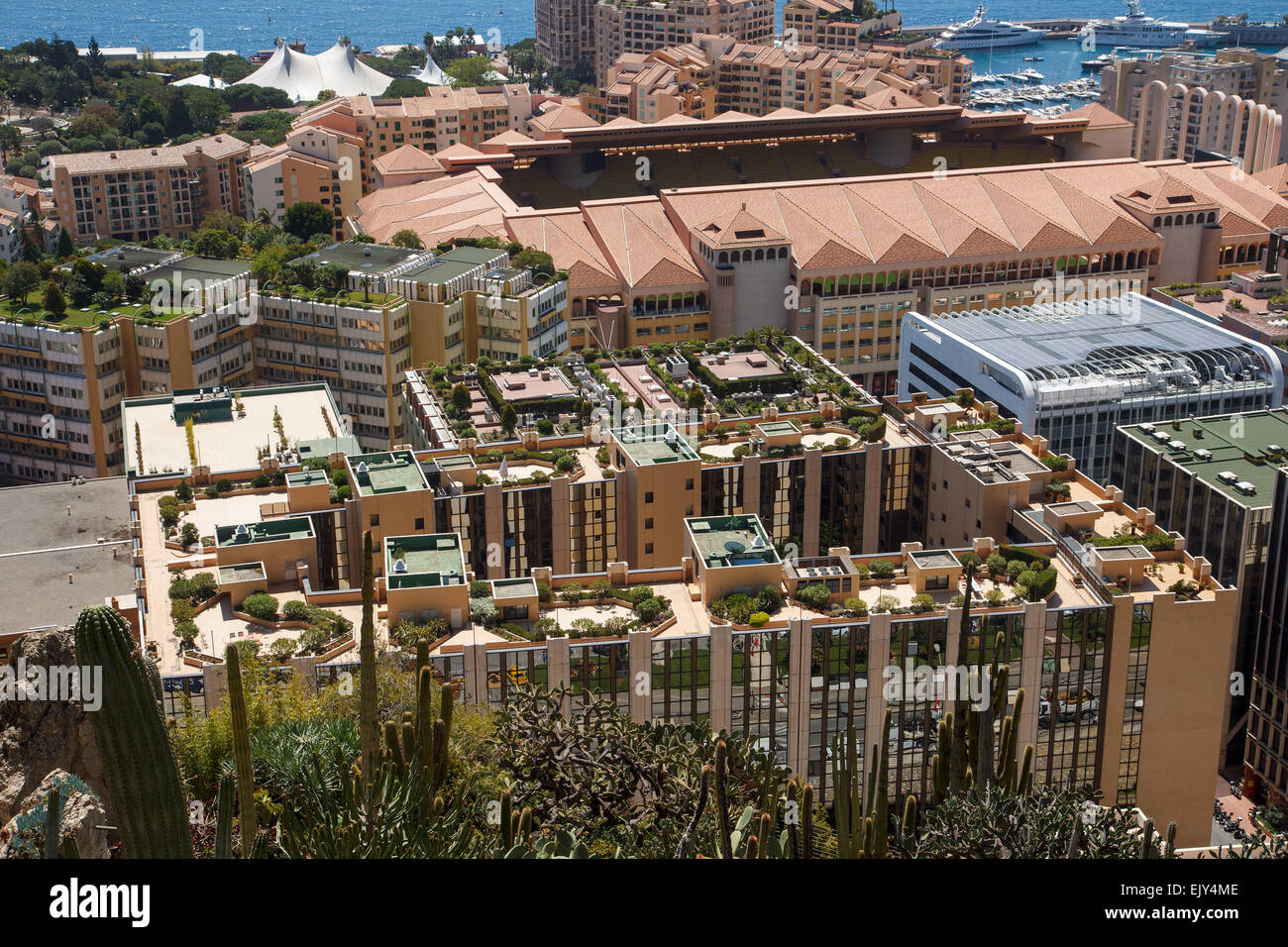 Monaco building roofs Stock Photo