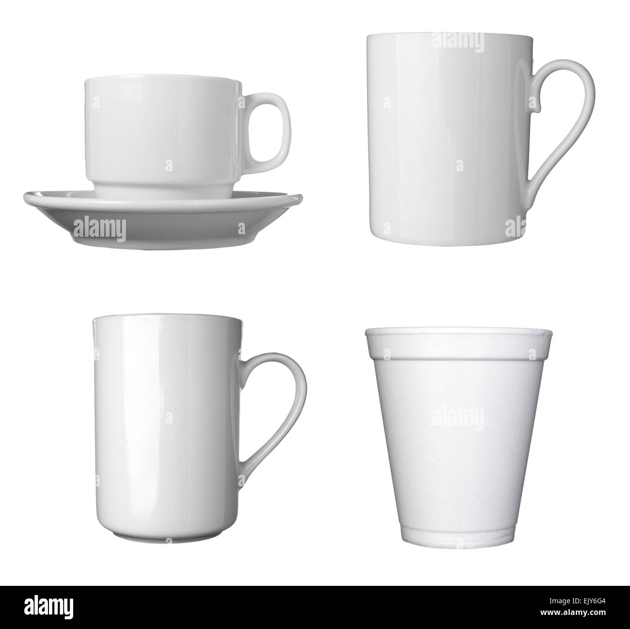 white coffee cup mug Stock Photo