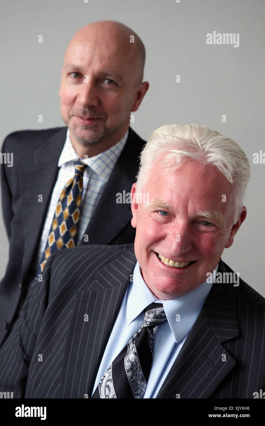 BUSINESS NES group in Altrincham.  Neil Tregarthen, chief executive (left) and Geoff Lloyd, founding chief executive. Picture: C Stock Photo
