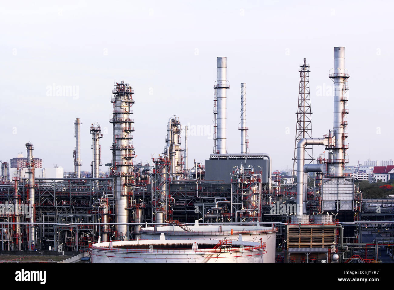 Oil refinery at day time Stock Photo - Alamy
