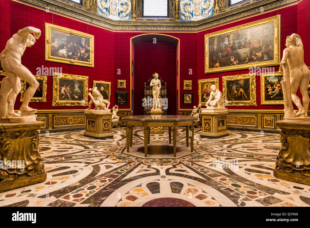 The Tribuna in the Uffizi gallery, Florence, Italy. Stock Photo