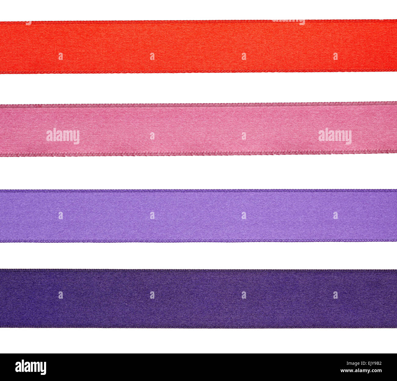 collection of various knot and ribbon on white background. each one is