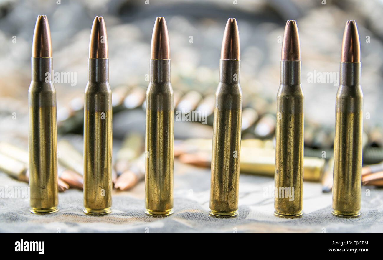 hollow-point ammunitions for rifle Stock Photo