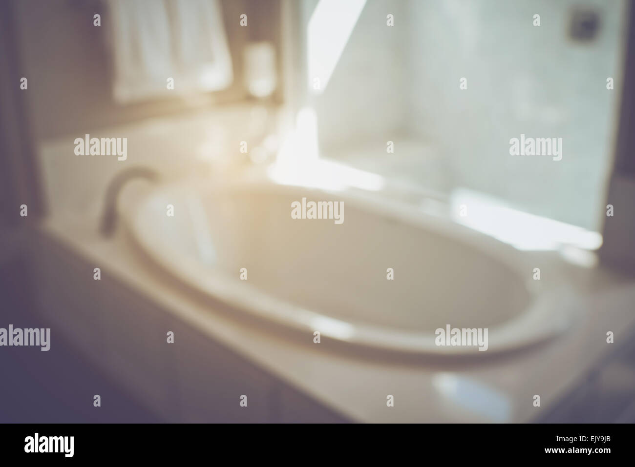 Blurred Bathroom with Bathtub applying Retro Instagram Style Filter