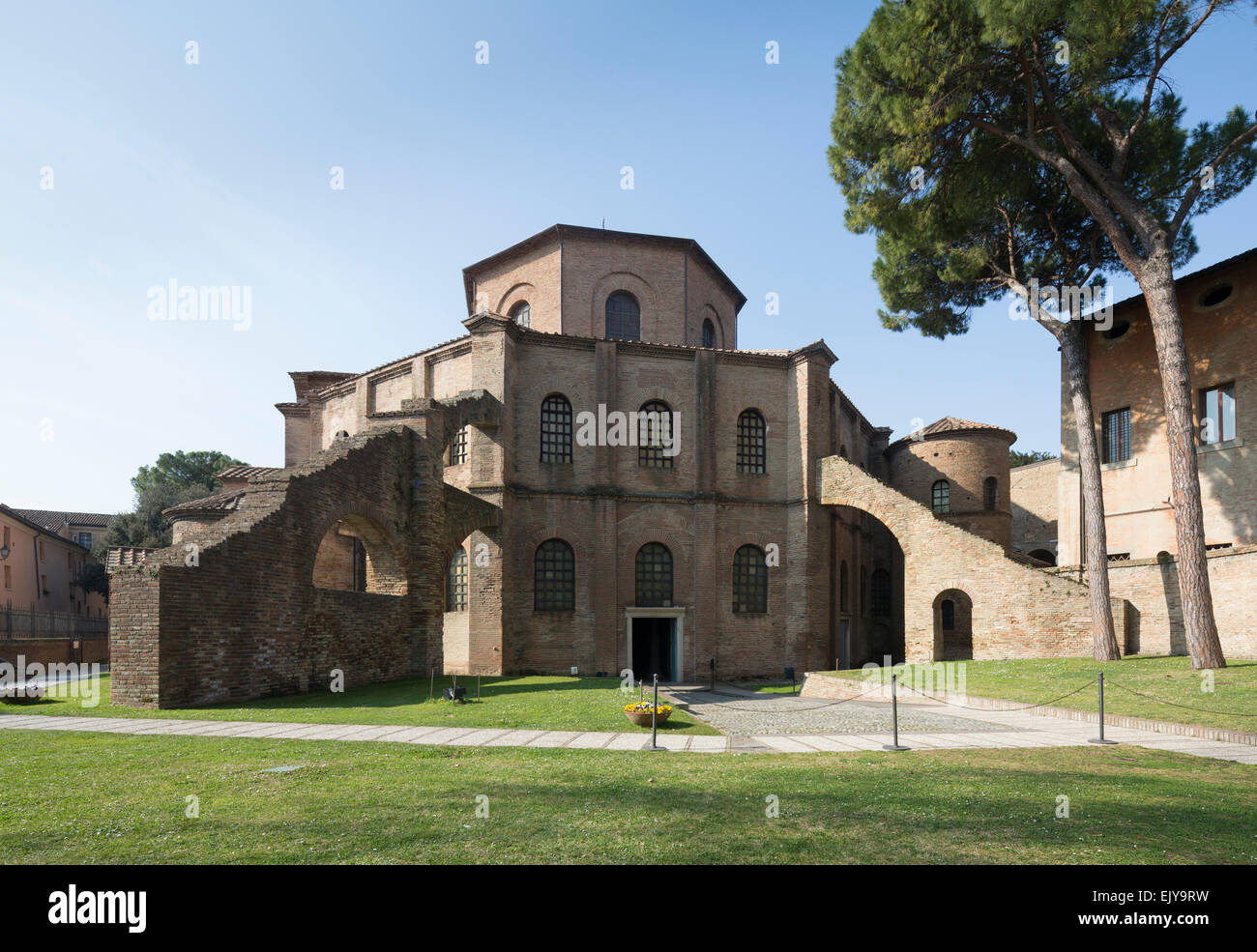 exterior, Basilica of San Vitale, Ravenna, Italy Stock Photo
