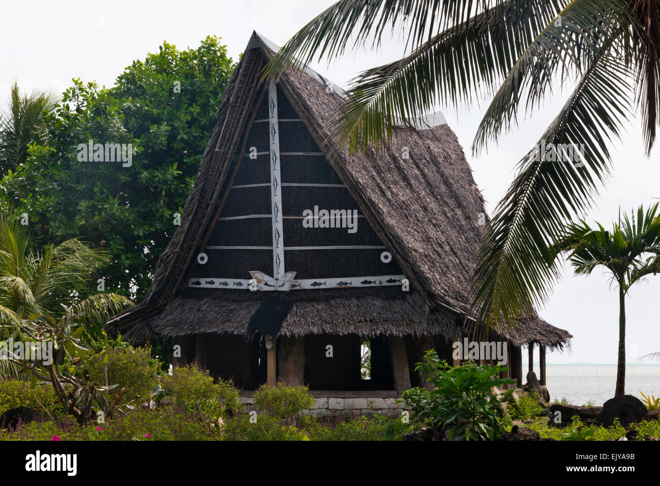 Men's house, Yap Island, Federated States of Micronesia Stock Photo Alamy