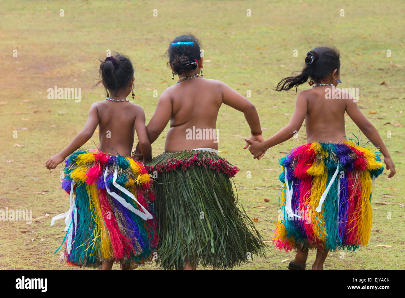 Girl wearing grass skirt yap hi-res stock photography and images - Alamy