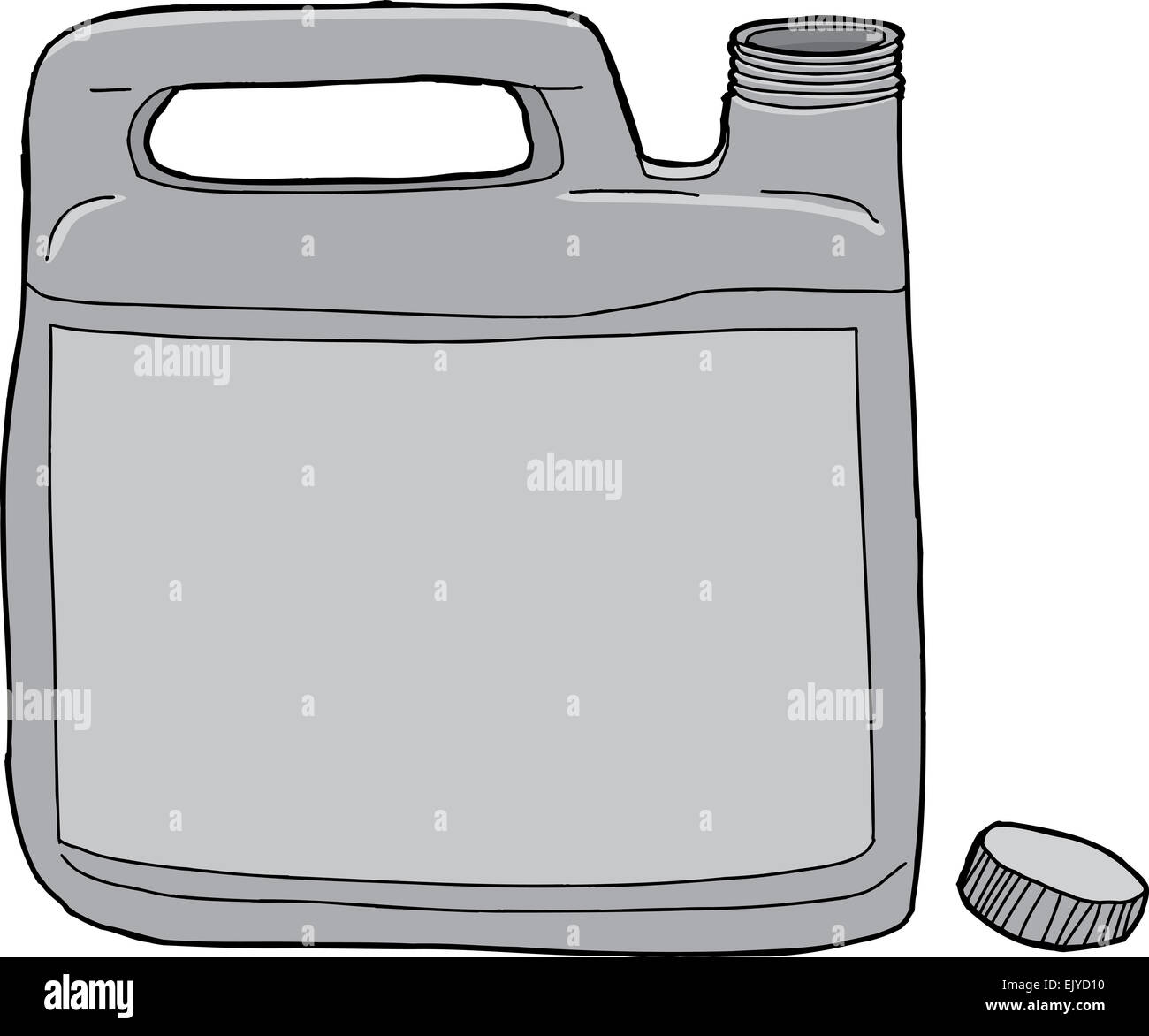 Generic plastic laundry detergent container with open lid Stock Photo