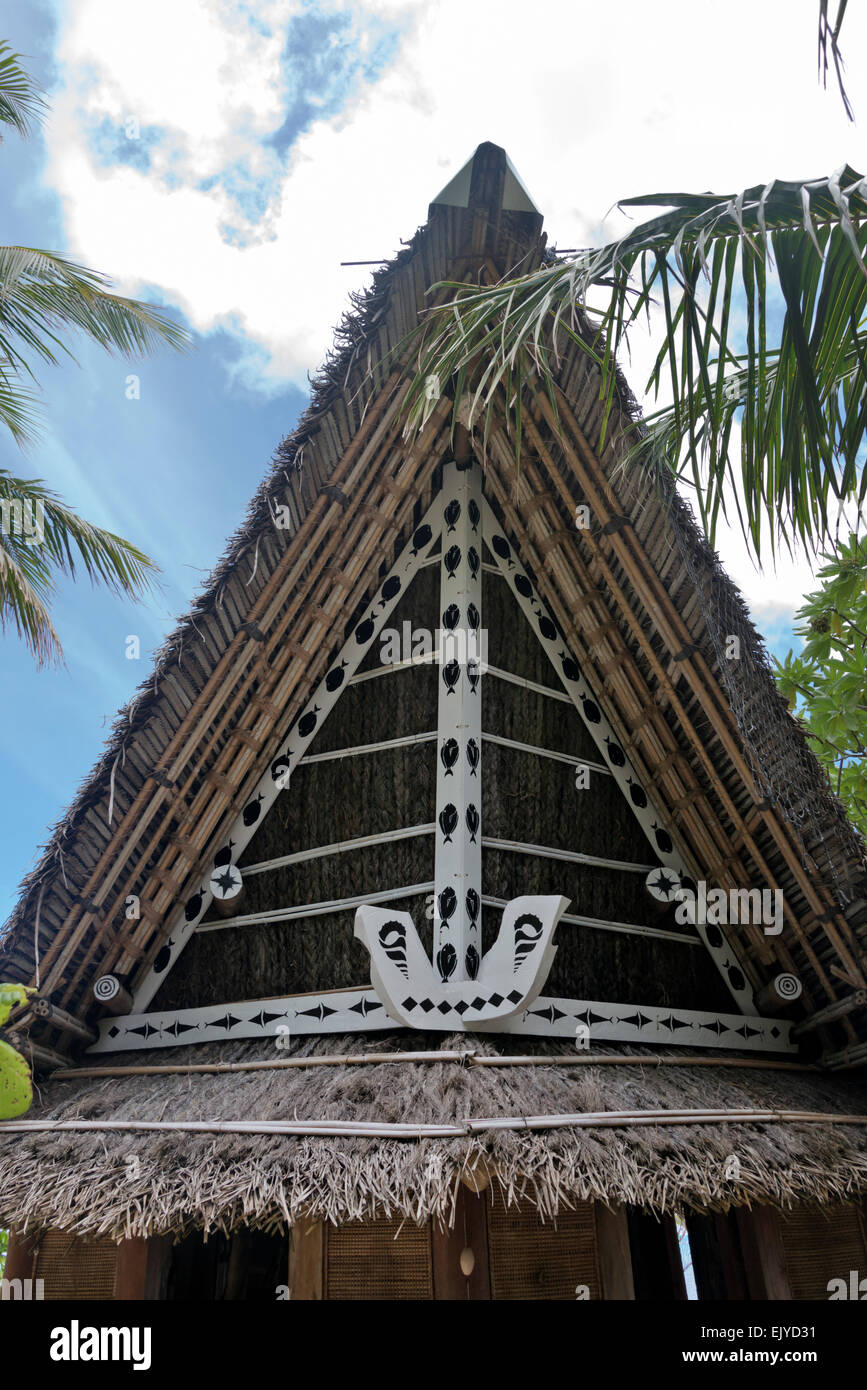 Men's house, Yap Island, Federated States of Micronesia Stock Photo