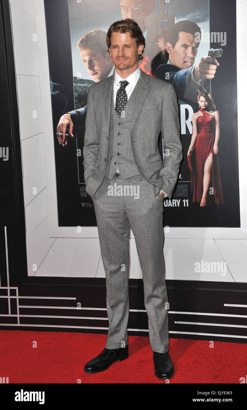 LOS ANGELES, CA - JANUARY 7, 2013: Josh Pence at the world premiere of his movie 'Gangster Squad' at Grauman's Chinese Theatre, Hollywood. Stock Photo