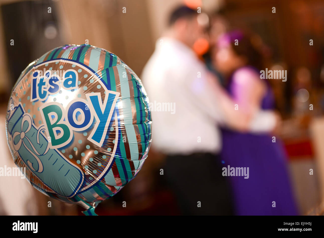 Party balloon with text message Stock Photo