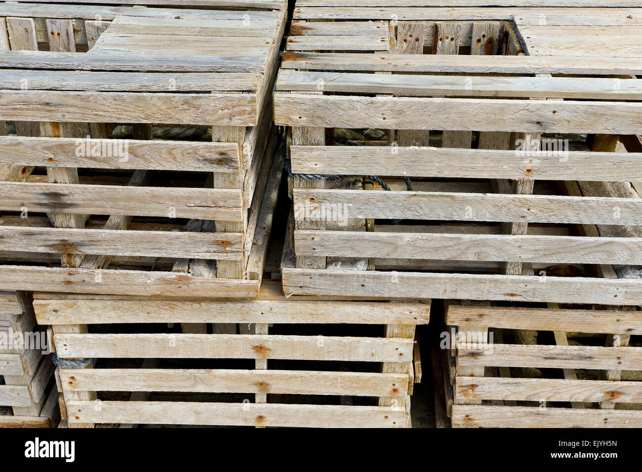 Old wooden crates stacked Stock Photo Alamy
